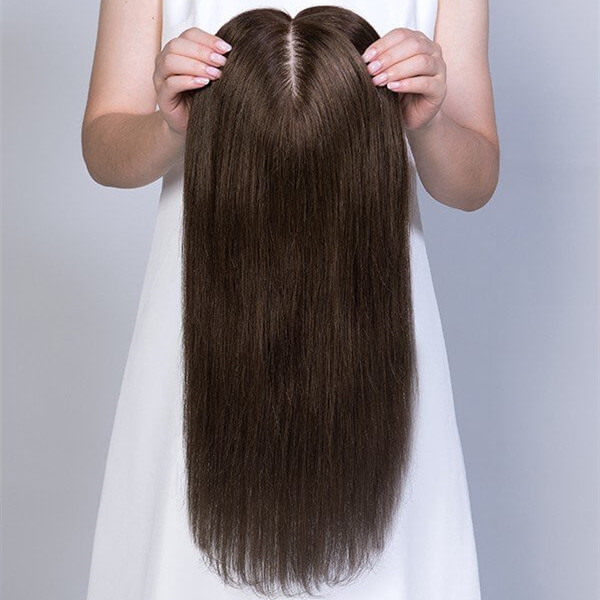 Remy Human Hair Silk Topper Hairpiece 6*6.5"
